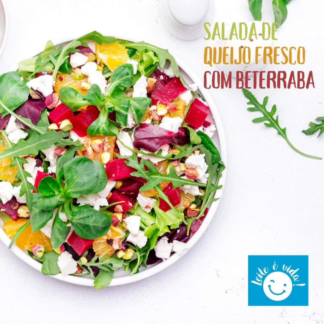 salada de queijo fresco com beterraba